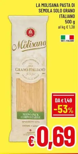 A&O La Molisana pasta di semola solo grano italiano offerta