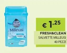 DB detersivi Fresh&Clean salviette Milleusi offerta