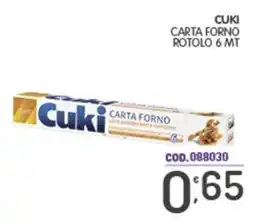 Eurocash Cuki carta forno offerta