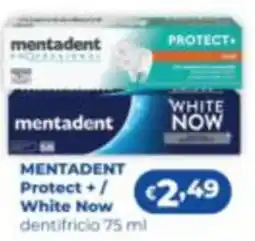 Acqua & Sapone Mentadent Protect + / White Now dentifricio offerta