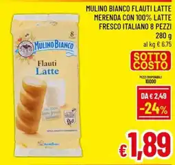 A&O Flauti Latte Mulino Bianco offerta