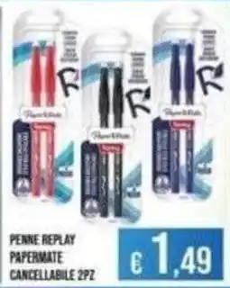 Azzurro Convenienza Penne Replay Papermate cancellabile offerta