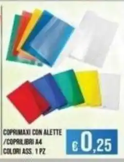 Azzurro Convenienza Coprimaxi con alette / coprilibri A4 offerta