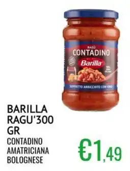 Sugros Barilla Ragu' Contadino offerta