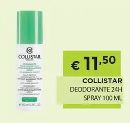 DB detersivi Collistar deodorante 24h spray offerta