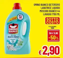 A&O Omino Bianco Detersivo Lavatrice Liquido Muschio Bianco offerta