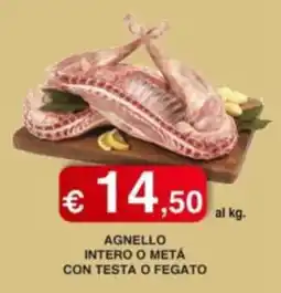 Orsini Market Agnello intero o metà con testa o fegato offerta