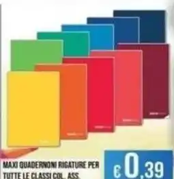 Azzurro Convenienza Maxi quadernoni rigature offerta