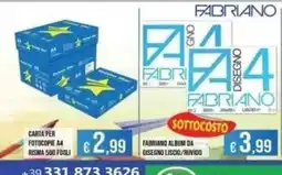 Azzurro Convenienza Carta per fotocopie A4 Fabriano offerta