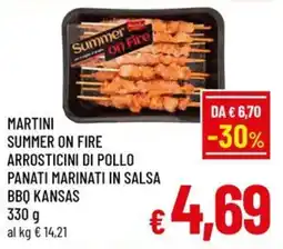 A&O Martini Summer on Fire arrostitini di pollo offerta