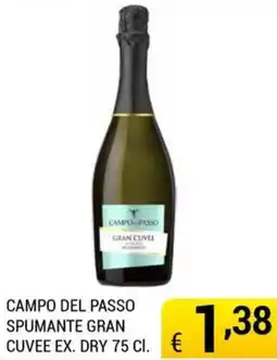 Samia Cash and Carry Campo del Passo spumante gran cuvée ex. dry offerta