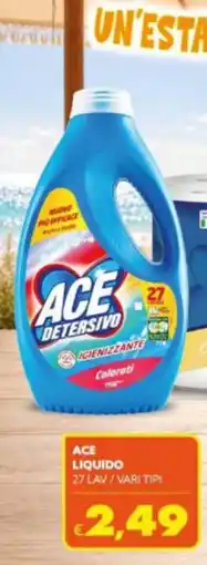 Le Bolle di Giù Giù Ace detergente liquido offerta