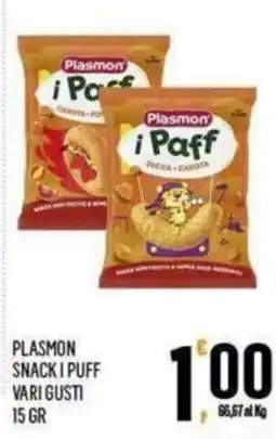 Vibian Plasmon snack i puff vari gusti offerta