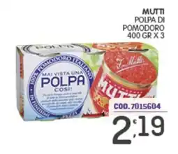 Eurocash Polpa di pomodoro Mutti offerta