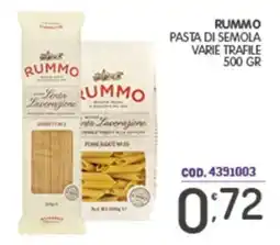 Eurocash Rummo pasta di semola varie trafile offerta