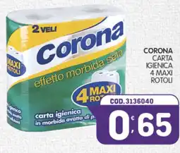 Eurocash Corona carta igienica offerta