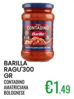 Sugros Barilla Ragu' Contadino offerta