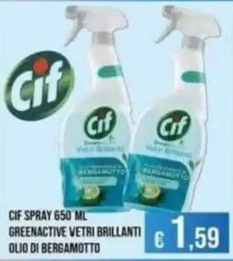 Cif spray vetri brillanti olio di bergamotto