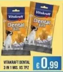Azzurro Convenienza Vitakraft Dental 3 in 1 offerta