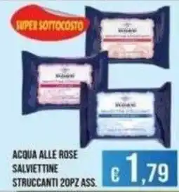 Azzurro Convenienza Acqua alle rose salviettine struccanti offerta