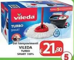 Bernava Set lavapavimenti VILEDA TURBO SMART 100% offerta