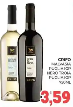 Eté Crifo Malvasia Puglia IGP Nero Troia Puglia IGP offerta