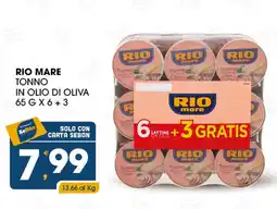 SeBón Supermercati Rio Mare Tonno in olio di oliva offerta