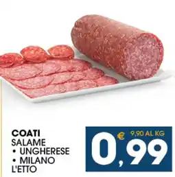 SeBón Supermercati Coati salame ungherese milano offerta