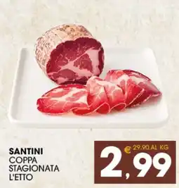 SeBón Supermercati Santini Coppa Stagionata L'Etto offerta