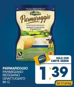 SeBón Supermercati Parmareggio Parmigiano Reggiano Grattugiato offerta