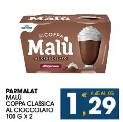 SeBón Supermercati Parmalat Malù Coppa Classica al Cioccolato offerta