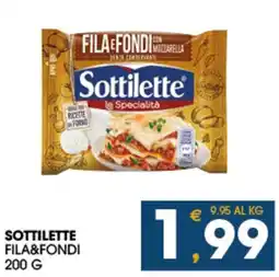SeBón Supermercati Sottilette Filae Fondi con Mozzarella offerta