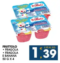 SeBón Supermercati Fruttolo fragola e banana offerta