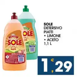 SeBón Supermercati Sole detersivo piatti offerta