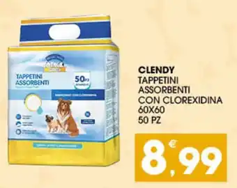 Clendy tappetini assorbenti con clorexidina