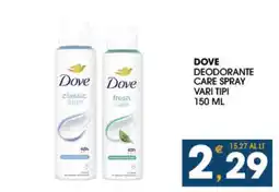 SeBón Supermercati Dove deodorante care spray offerta