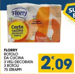 SeBón Supermercati Florry carta cucina decorata forte offerta