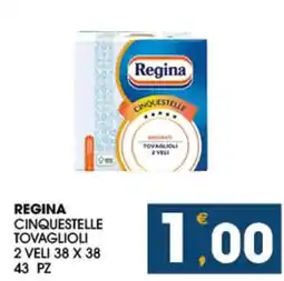 SeBón Supermercati Regina cinquestelle tovaglioli offerta