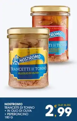 SeBón Supermercati Nostromo trancetti di tonno in olio di oliva/peperoncino offerta