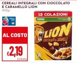 Pan Cereali integrali con cioccolato e caramello Lion offerta