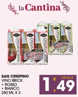 SeBón Supermercati San Crispino vino brick offerta