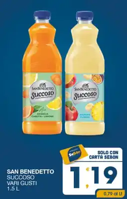 SeBón Supermercati San Benedetto Succoso vari gusti offerta