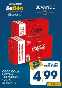SeBón Supermercati Coca Cola Lattina Classica offerta