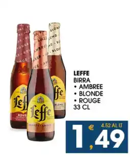 SeBón Supermercati Leffe birra ambree blonde rouge offerta