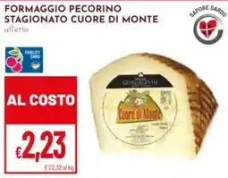 Pan Formaggio pecorino stagionato cuore di monte offerta
