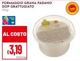 Pan Formaggio grana padano dop grattugiato offerta