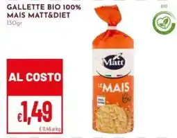 Pan Gallette bio 100% mais matt&diet offerta