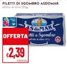 Pan Filetti di sgombro Asdomar offerta