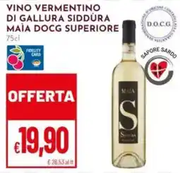 Pan Vino vermentino di gallura siddùra maia docg superiore offerta