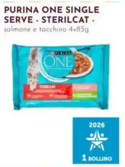 Pan Purina One Single Serve Sterilcat salmone e tacchino offerta